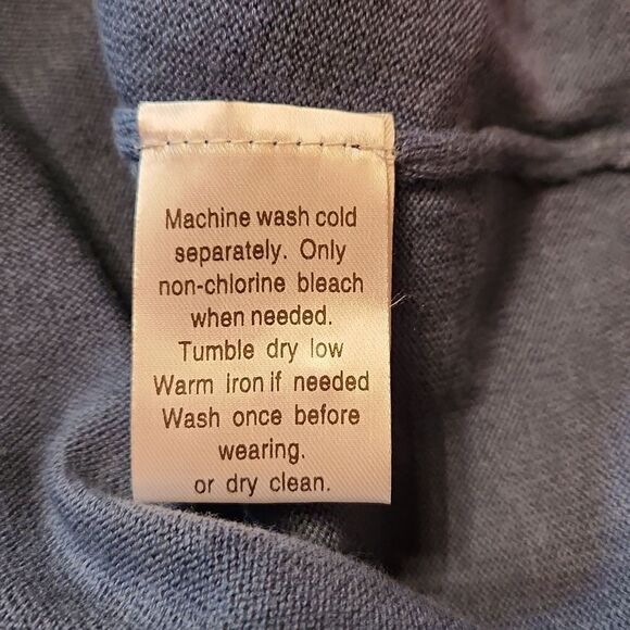 Dstrct & Row Stitch Fix Long Sleeve Cotton Polo Shirt, Small, Blue White Stripes - Picture 8 of 10